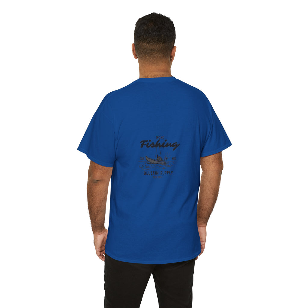 Fishing Graphic Tee — “Gone Fishing” Bluefin Supply T‑Shirt