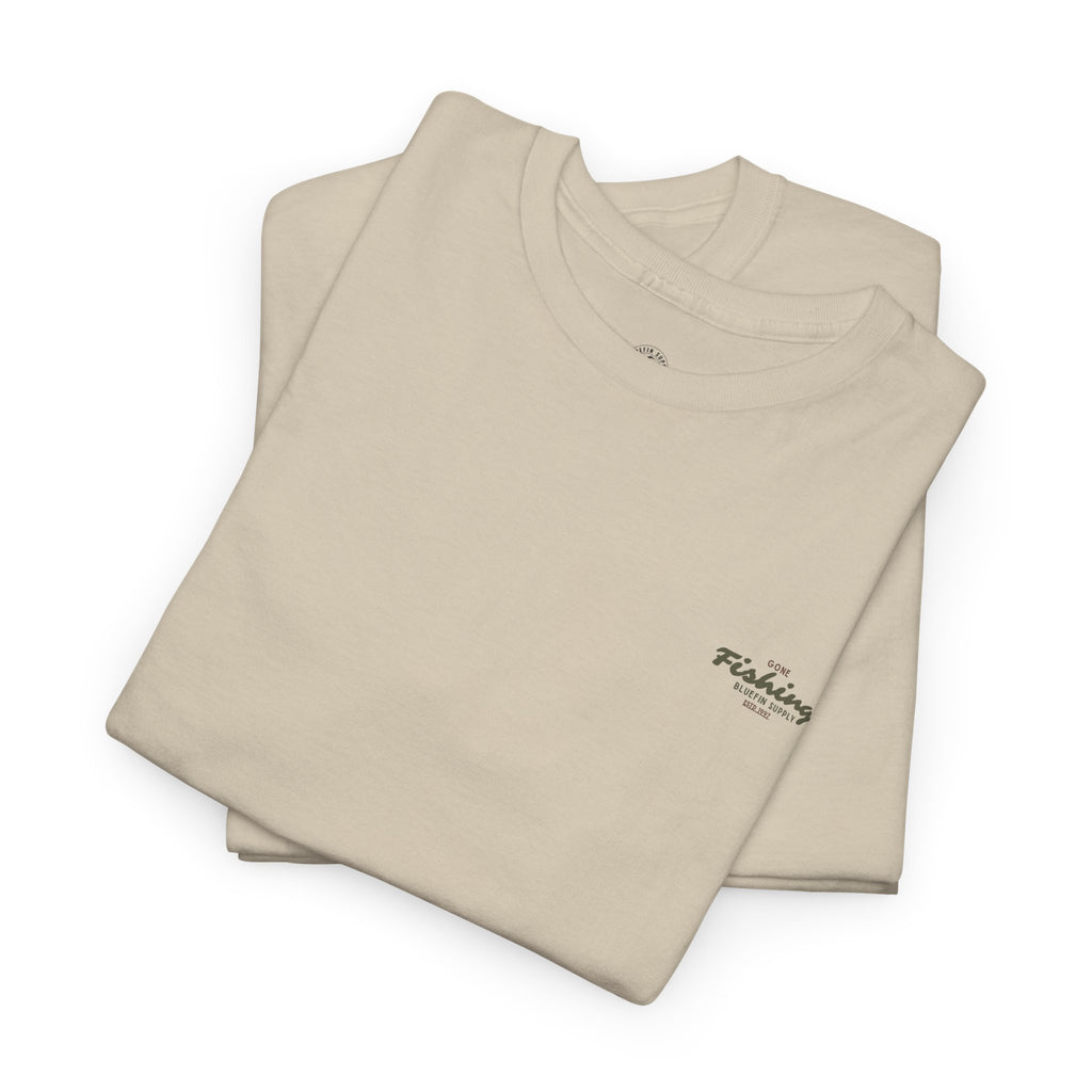 Fishing T-Shirt — 'Gone Fishing' Graphic Tee (Bluefin Supply)