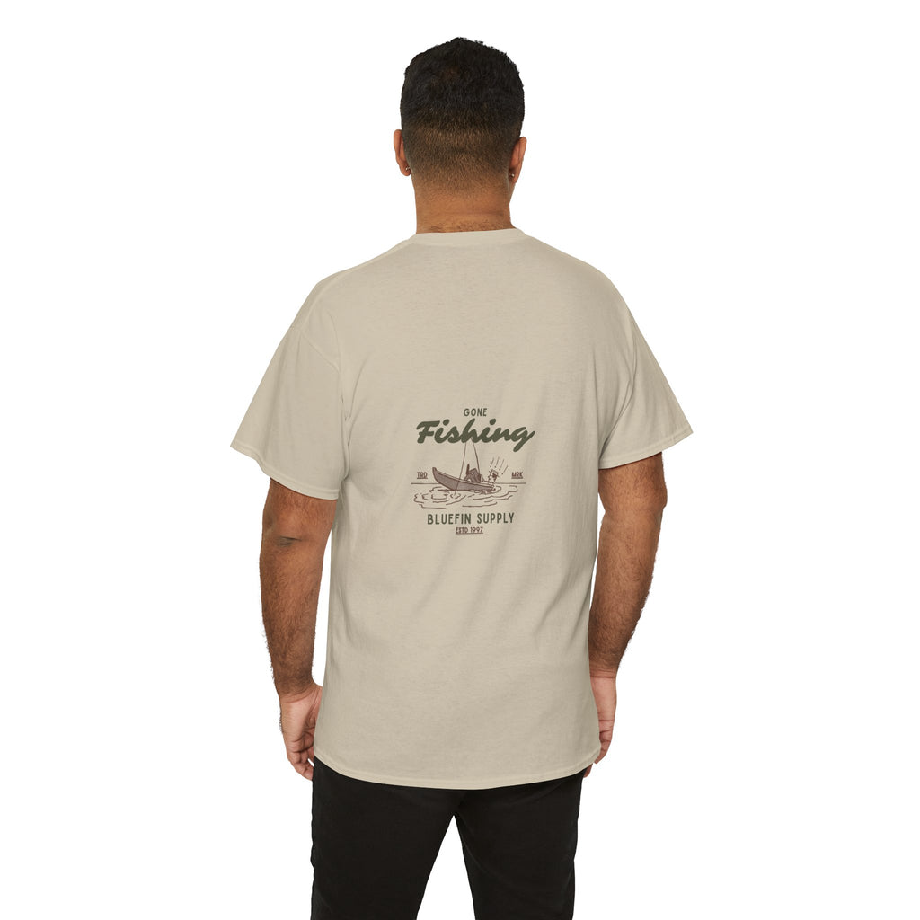Fishing T-Shirt — 'Gone Fishing' Graphic Tee (Bluefin Supply)