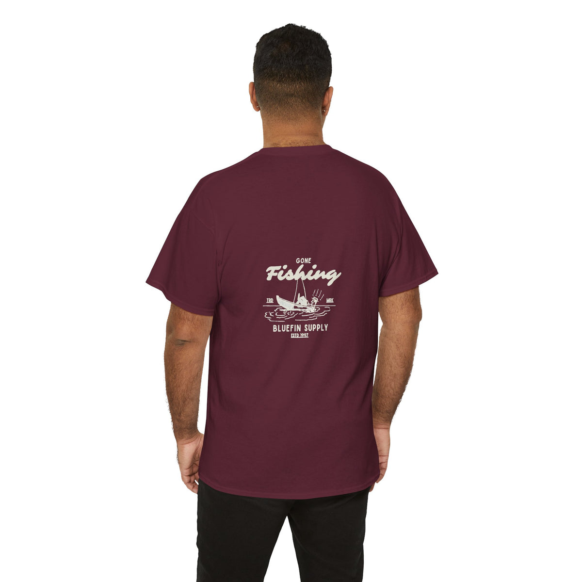 Fishing Tee — 'Gone Fishing' Graphic Cotton Shirt