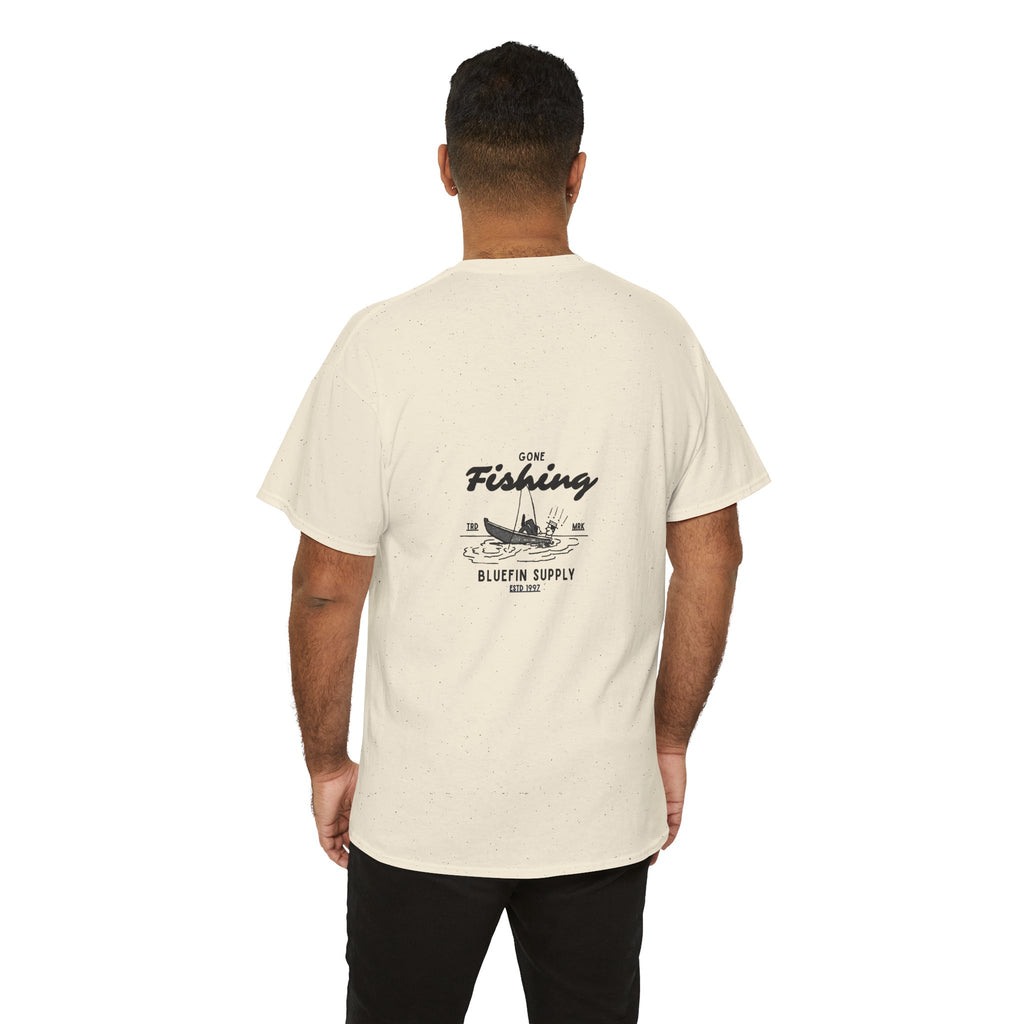 Fishing Graphic Tee — “Gone Fishing” Bluefin Supply T‑Shirt