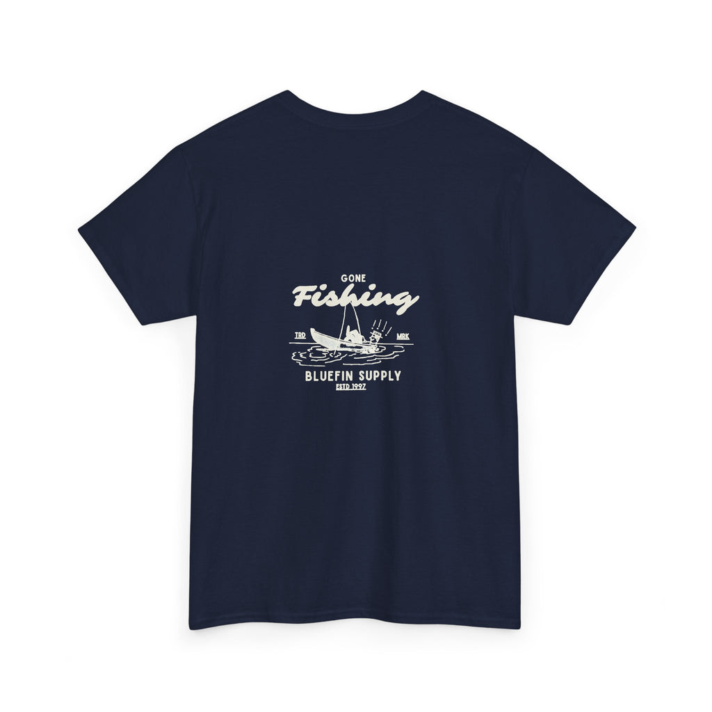 Fishing Tee — 'Gone Fishing' Graphic Cotton Shirt