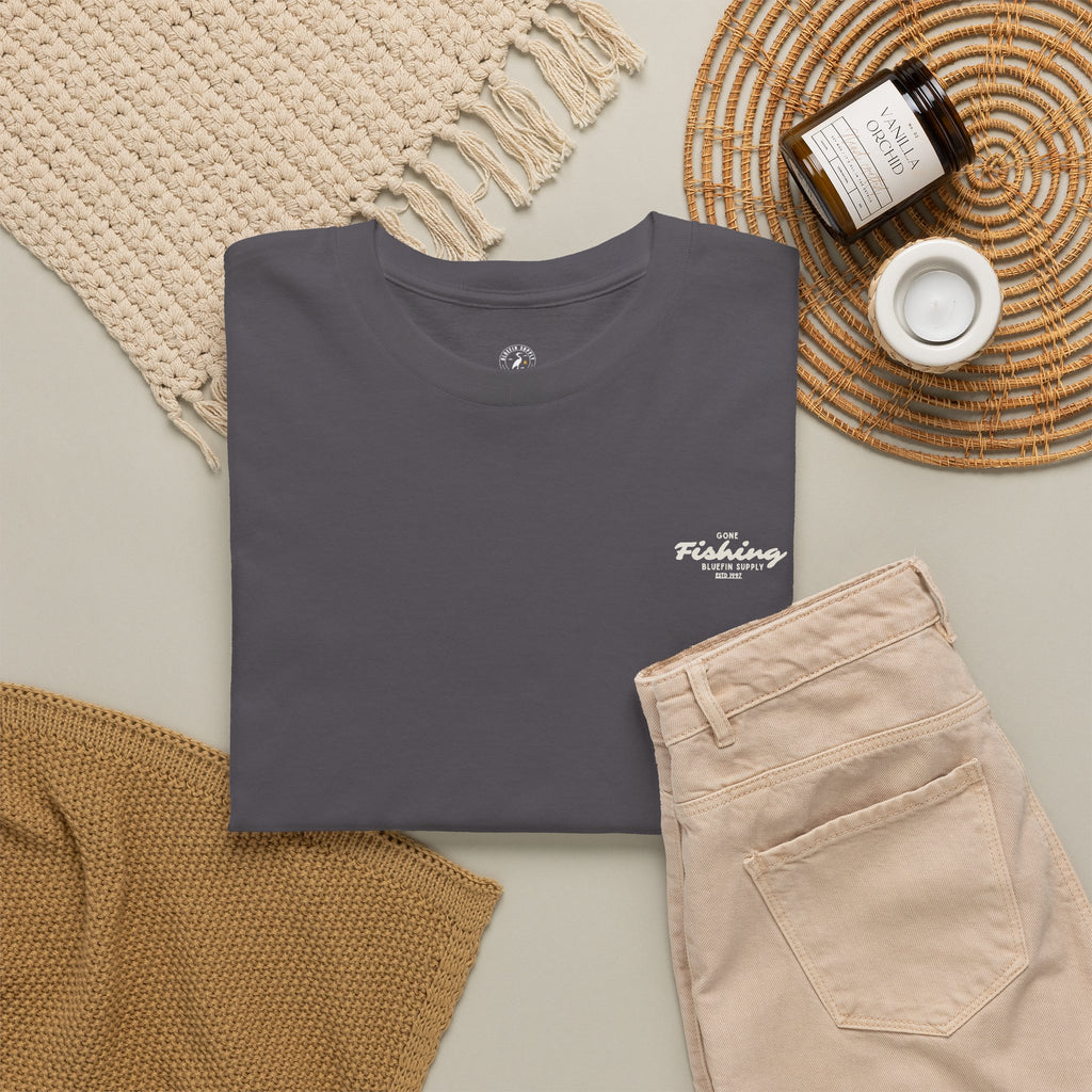 Fishing Tee — 'Gone Fishing' Graphic Cotton Shirt