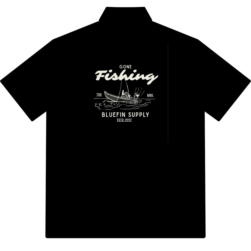 Sideline Polo — Classic Black Embroidered Logo Golf Polo