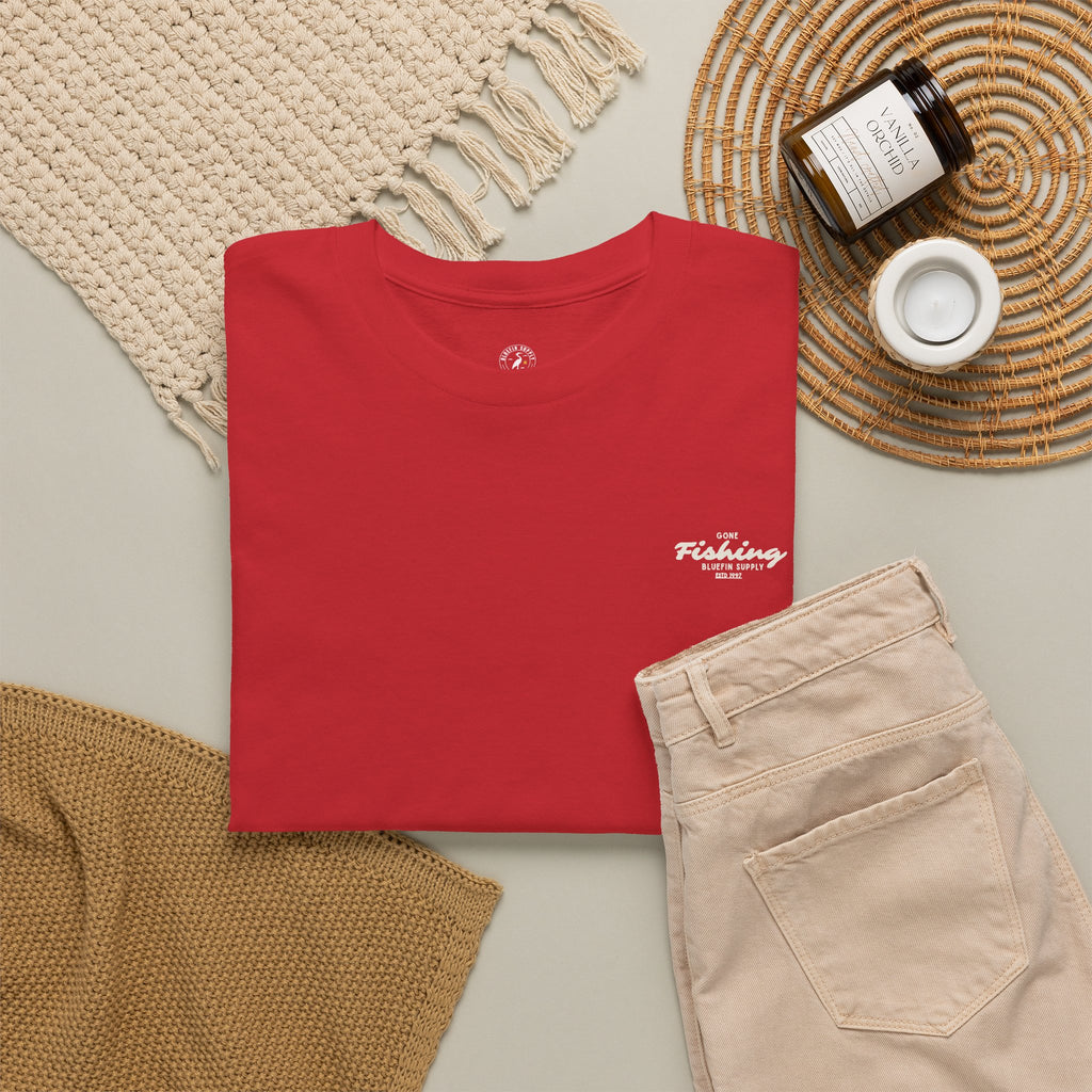 Fishing Tee — 'Gone Fishing' Graphic Cotton Shirt