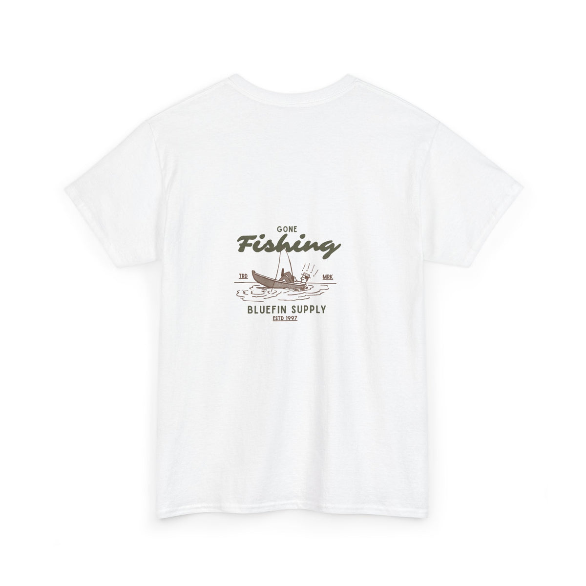 Fishing T-Shirt — 'Gone Fishing' Graphic Tee (Bluefin Supply)