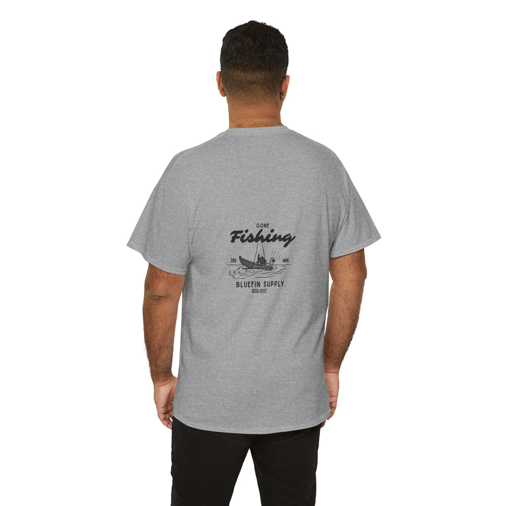 Fishing Graphic Tee — “Gone Fishing” Bluefin Supply T‑Shirt