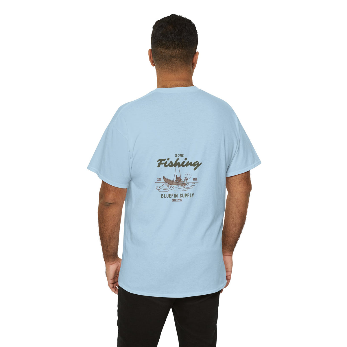 Fishing T-Shirt — 'Gone Fishing' Graphic Tee (Bluefin Supply)