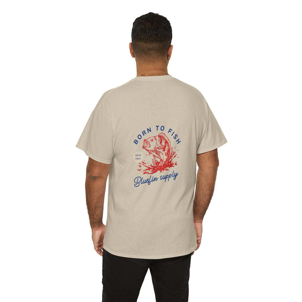 Fishing T-Shirt — "Born to Fish" Bass Graphic by Bluefin Supply