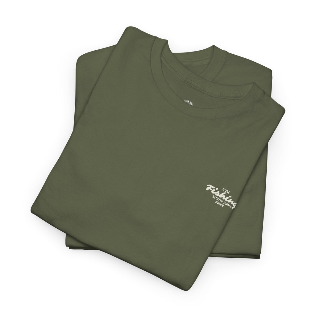Fishing Tee — 'Gone Fishing' Graphic Cotton Shirt