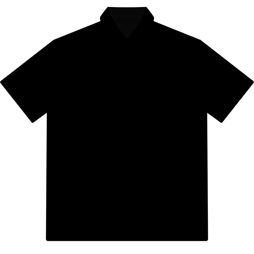 Sideline Polo — Classic Black Embroidered Logo Golf Polo
