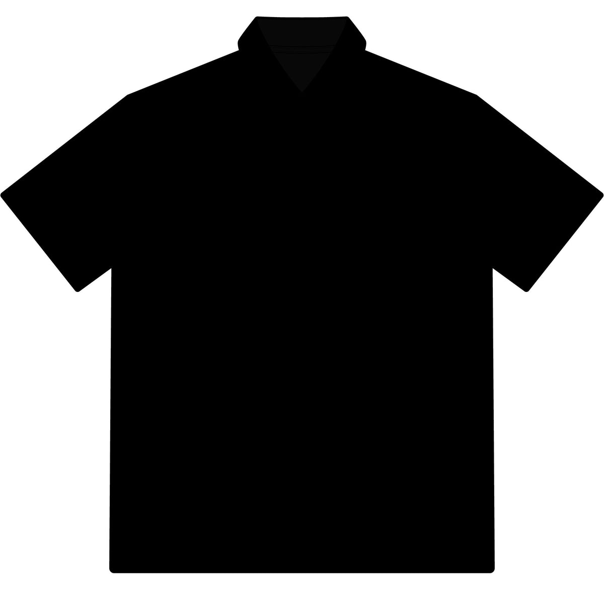 Sideline Polo — Classic Black Embroidered Logo Golf Polo