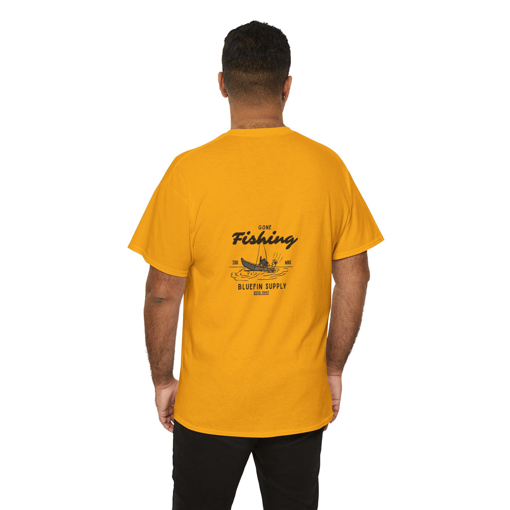 Fishing Graphic Tee — “Gone Fishing” Bluefin Supply T‑Shirt